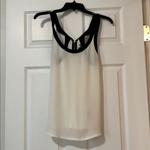 EXPRESS WHITE ZIPPER BACK TANK